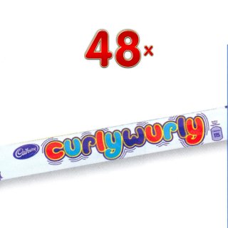 Cadbury CurlyWurly 48 x 26g Packung (Karamellcreme umhüllt von Vollmilchschokolade)