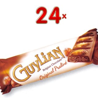 GuyLian belgian Chocolate Original Praliné 24 x 35g Riegel (belgische Schokolade mit Nuss-Nougat-Füllung)