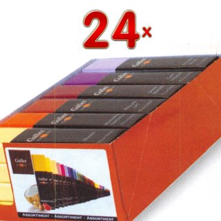 Galler Chocolatier Assortis (12x70g & 12x65g) in einer Packung (verschiedene Schokoladensorten der Galler Chocolatier)