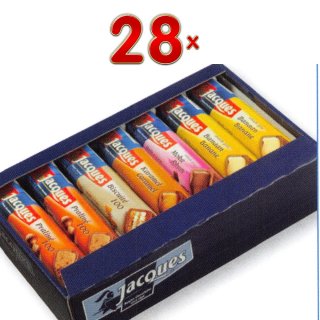 Jacques Batons Assortis 28 x 45g Riegel (Schokoladenriegel in verschiedenen Sorten)
