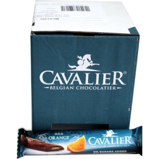 Cavalier Woodies Orange sans sucre 24 x 20g Packung (Haselnusswaffel mit Orangencreme überzogen von Schokolade ohne Zuckerzusatz)