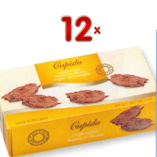 Cupido Truffes Paillettes Lait 12 x 200g Packung (Milchschokoladen-Trüffel-Flake)