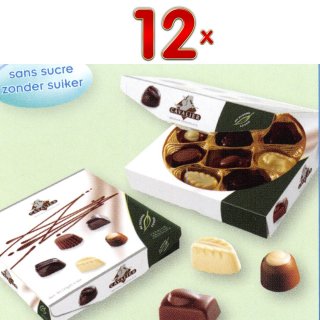 Cavalier Boite Pralines sans sucre 12 x 125g Packung (Schokoladenpralinen ohne Zuckerzusatz)