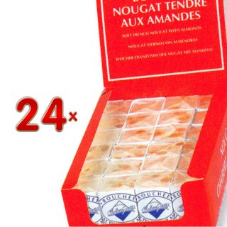 Chabert Nougat de Montelimar Tendre 24 x 30g Packung (weißer Nougat mit Mandeln)