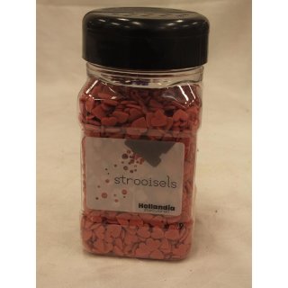 Hollandia Strooisels Hartjes Rood 200g Dose (Rote Herz Streusel)