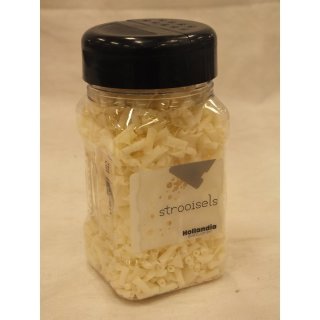 Hollandia Strooisels Chocolade Bloesem wit 110g Dose (Weiße Schokoladen Blüten)