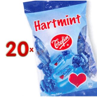 Trefin Hartmint Sachets 20 x 200g Packung (Minzbonbons)