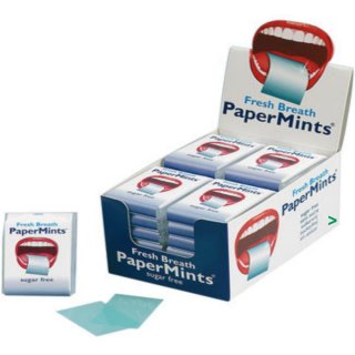 PaperMints Cool Mint Strips Fresh Breath Sugarfree (24x24St Minzblättchen)
