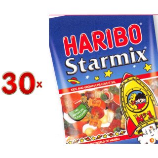 Haribo Starmix Sachet 30 x 75g Packung (Mix aus Haribo-Fruchtgummi)