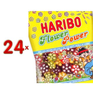 Haribo Flower Power Sachet 24 x 80g Packung (Fruchtgummi-Konfekt in Blumenform)