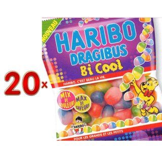 Haribo Dragibus Bi Cool Sachet 20 x x150g Packung (Kaudragee-Mischung)