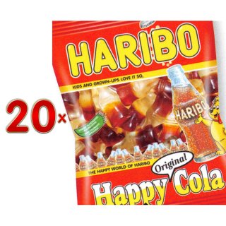Haribo Bouteilles Cola Sachet 20 x 200g Packung (Colaflaschen)