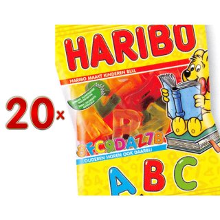 Haribo Lettre A.B.C. Sachet 20 x 200g Packung (Fruchtgummi als Buchstaben)