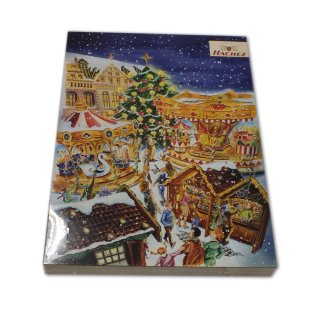 Hachez Adventskalender mit Weihnachtlichen Schokoladen (250g)