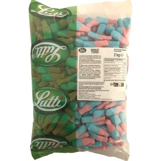 Lutti Bubblizz Original saure Fruchtgummi-Flaschen mit Kaugummigeschmack (2kg)