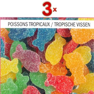 Lutti Poissons Tropicaux 1 x 3kg Packung (saure Fruchtgummi-Fische)