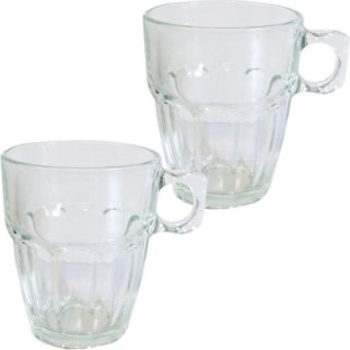 Latte Macchiato - Henkelbecher, 2x 33 cl Stapelbar