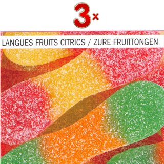 Astra Langues Fruits Citrics 1 x 3kg Packung (saure Fruchtgummizungen)