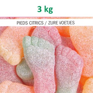 Geldhof Pieds Citrics 1x3kg Packung (saure Fruchtgummifüße)