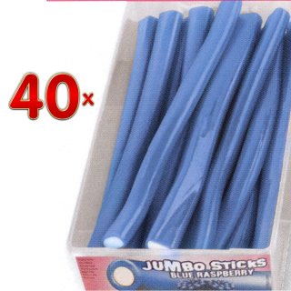Mega Stars Jumbo Sticks Blue Raspberry 40 x 47g Dose (Fruchtgummi-Sticks)