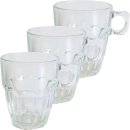 Latte Macchiato - Henkelbecher, 3x 33 cl Stapelbar