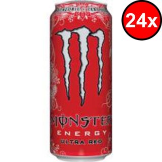 Monster Energy Drink Ultra Red 24 x 0,5l Dose
