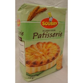 Soubry Bloem voor Patisserie 1000g Packung (Kuchen Mehl)