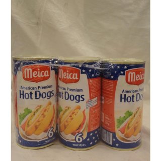 Meica American Premium Hot Dogs 3 x 250g Dose (Hot Dog Würstchen)
