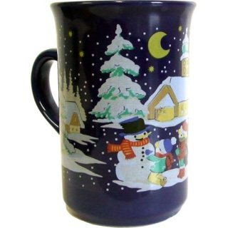 Weinachtsbecher/Tasse Blau, 0,2cl Hoch