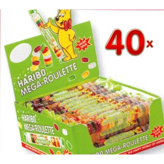 Haribo Mega Roulettes Fruits Citrics 40 x 45g Packung (saure Fruchtgummi-Taler)