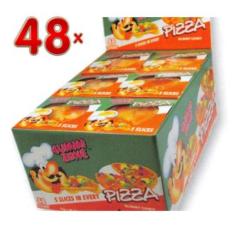 Gummy Zone Pizza 5 Slizes 48 x 17g Packung (Fruchtgummi-Pizza)