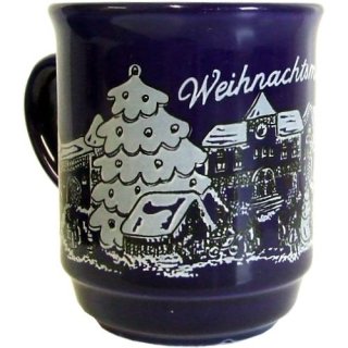 Weinachtsbecher/Tasse Blau, 0,2cl