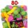 Candydou Tubo Fruits Poudre 80 x 8g Dose (Traubenzucker-Pulver in Fruchtformen)