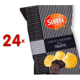Sibell Chips Saveur Truffe 24 x 100g Packung (Chips mit Trüffel-Geschmack)