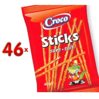 Croco Sticks salt 46 x 40g Packung (Salzstangen)