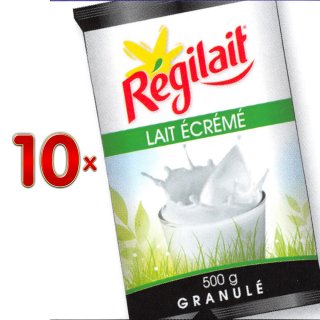 Régilait Lait Écrémé 10 x 500g Packung (Magermilch-Granulat)