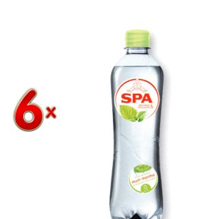 SPA Petillant & Menthe PET 4 x 6 x 500 ml Flasche (Wasserflasche mit Kohlensäure und Minzgeschmack)