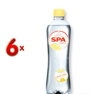 SPA Petillant & Arome Citron PET 4 x 6 x 500 ml Flasche (Wasserflasche mit Kohlensäure und Zitronenaroma)