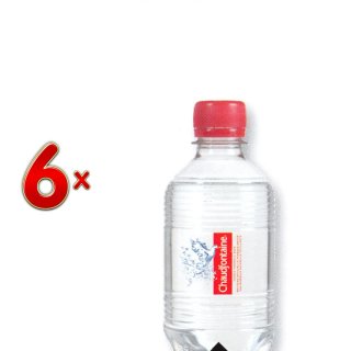 Chaudfontaine Petillante PET 4 x 6 x 330 ml Flasche (Wasserflasche mit Kohlensäure)