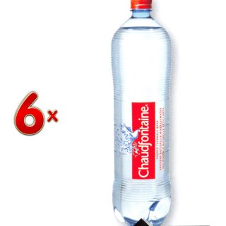 Chaudfontaine Petillant PET 6 x 1,5 l Flasche (Wasserflasche mit Kohlensäure)
