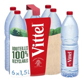 Vittel Eau Minerale PET 6 x 1,5 l Flasche (Wasserflasche)