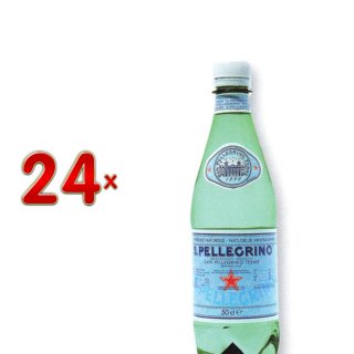 San Pellegrino Eau Minerale 4 x 6 x 500 ml Flasche (Wasserflasche mit Kohlensäure)
