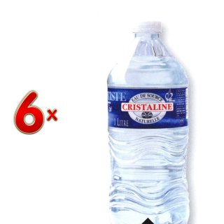 Cristaline Eau de Source Naturelle PET 6 x 1 l Flasche (natürliches Mineralwasser)