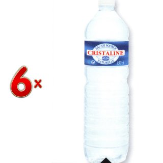 Cristaline Eau de Source Naturelle PET 6 x 1,5 l Flasche (natürliches Mineralwasser)