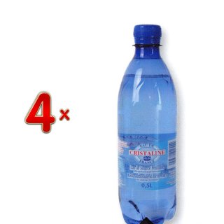 Cristaline Eau de Source Pétillante 4 x 6-Pack á 500 ml Flasche (sprudelndes Mineralwasser)