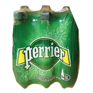 Perrier Original 6x1l PET Flasche (Mineralwasser mit Kohlensäure)