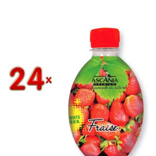 Ascania Limonade Fraise PET 24 x 330 ml Flasche (Limonade mit dem Geschmack von Erdbeeren)