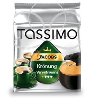 Tassimo T-Disc Jacobs Krönung Verwöhnkanne, 8 T-Disc