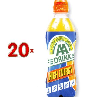 AA Drink High Energy 20 x 500 ml Flasche (Energie spendendes Sportgetränk)