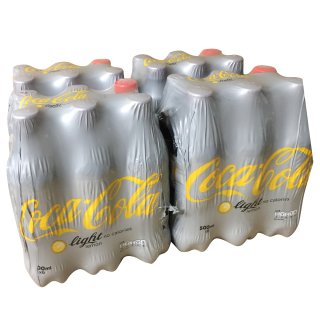 Coca Cola Light Lemon 4x6x500ml PET Flasche (Cola-Light-Flasche mit Zitrone)